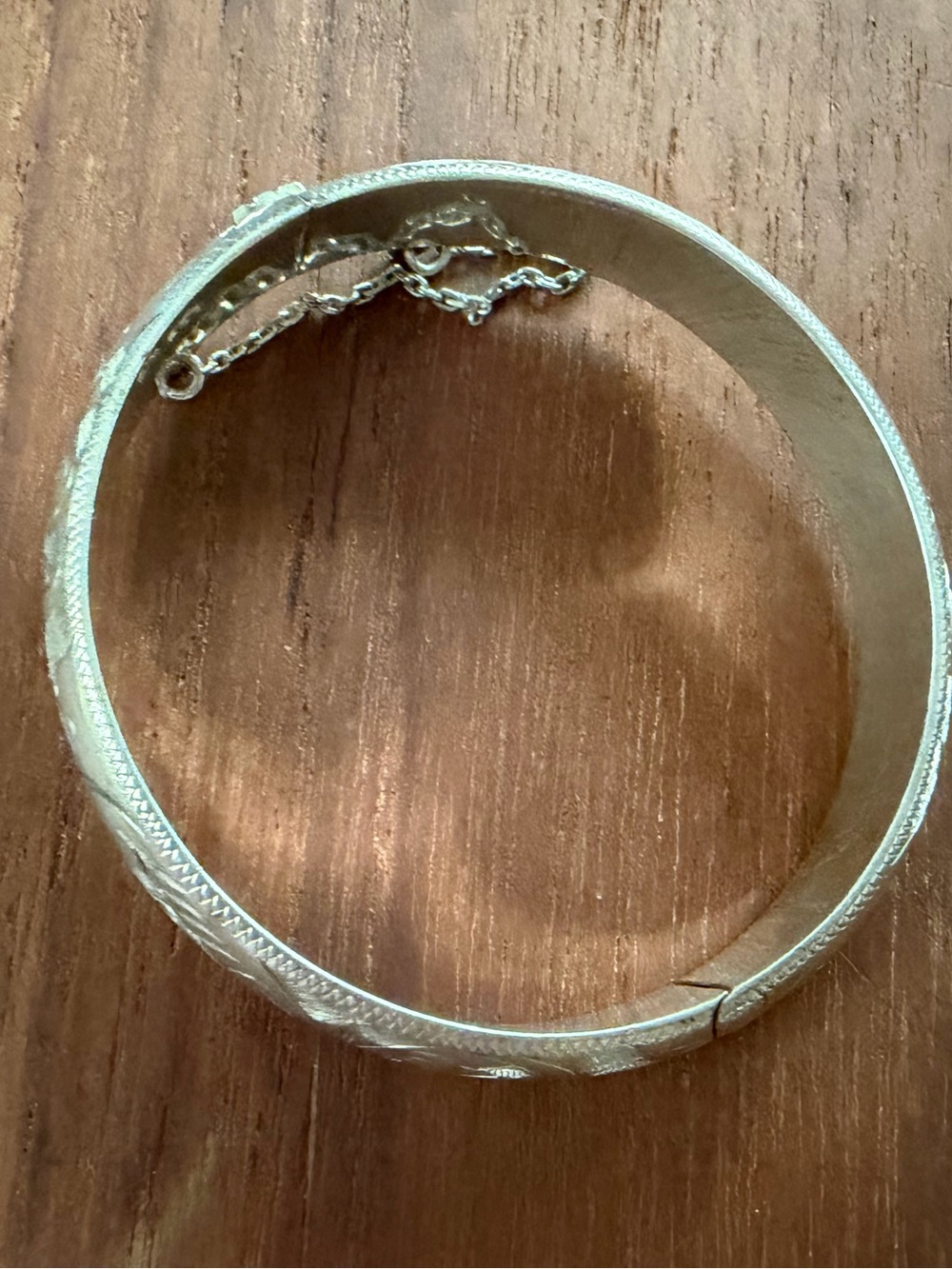 Sterling silver hinged bracelet - Picture 5 of 9